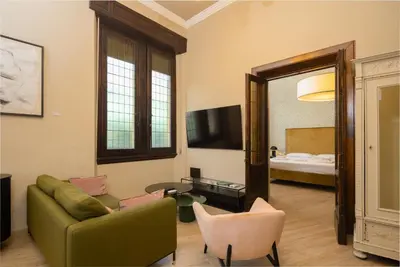 TV o dispositivi per l'intrattenimento presso Tuscan Refined Retreat