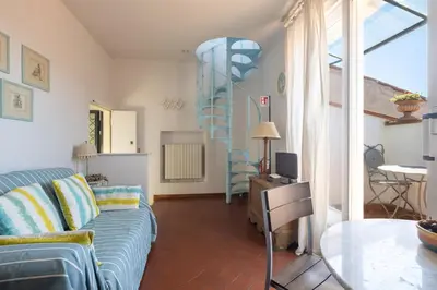 Area soggiorno di Romantic Terrace Apartment