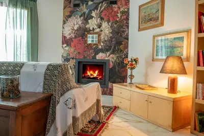 Letto o letti in una camera di Un'oasi di pace vicino al centro storico