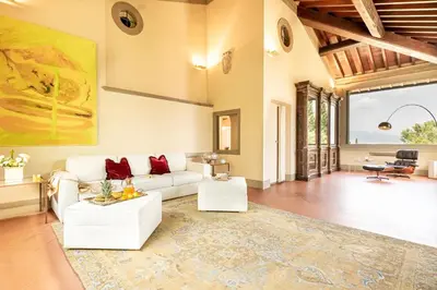 Area soggiorno di Villa Loretino I Ultimate Luxury in Florence
