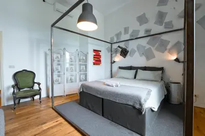 Letto o letti in una camera di Amicasa