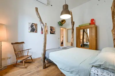Letto o letti in una camera di Amicasa