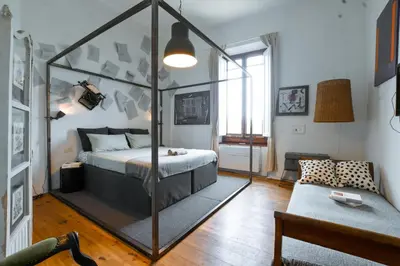 Letto o letti in una camera di Amicasa