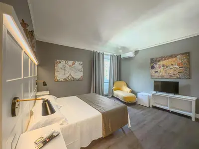 Letto o letti in una camera di B&B Villa Le Farnete