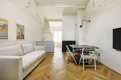 Area soggiorno di Elegant Apartment in the Heart of Florence