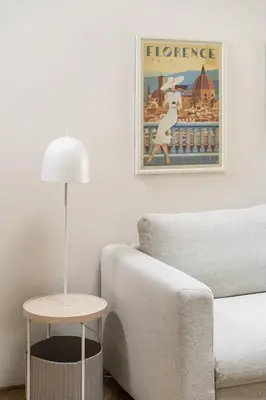 Area soggiorno di Elegant Apartment in the Heart of Florence