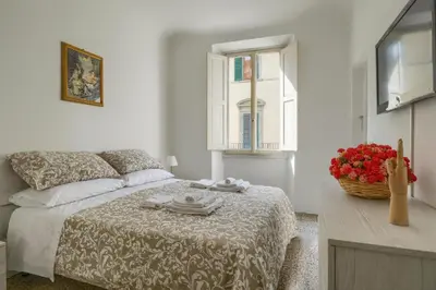 Letto o letti in una camera di Ridolfi's House