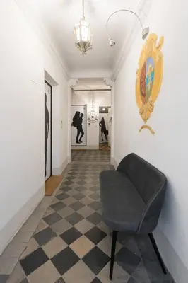 Area soggiorno di Keys of Italy -F5 Santa Croce one bedroom flat