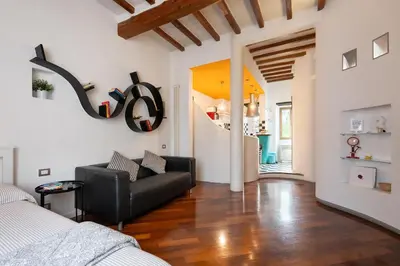 Area soggiorno di Keys of Italy-Barbi16-a unique studio in Florence!