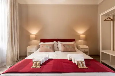 Letto o letti in una camera di Augustus Florence Borgo Pinti 3 min Duomo