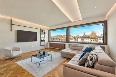 Area soggiorno di Le Bijou Firenze Lux View Jacuzzi 3 Terrazze