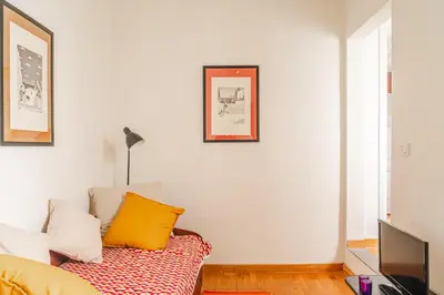 Letto o letti in una camera di House a short walk from the center