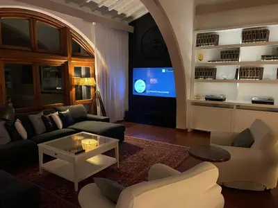 TV o dispositivi per l'intrattenimento presso Villa Gaudia camere All Inclusive