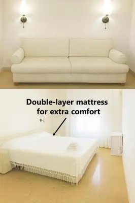 Letto o letti in una camera di Casa Fiore