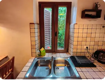 Cucina o angolo cottura di Bilocale Artimino campagna toscana