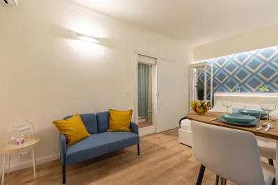 Area soggiorno di Romantic Nest in the Heart of Florence