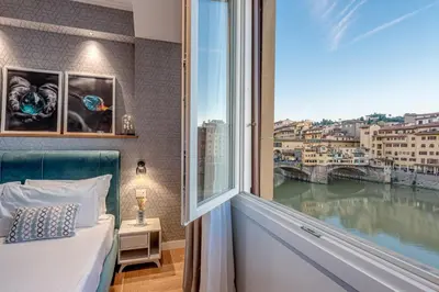 Letto o letti in una camera di Materia Rooms - Sweet Dreams in Florence