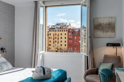 Letto o letti in una camera di Materia Rooms - Sweet Dreams in Florence