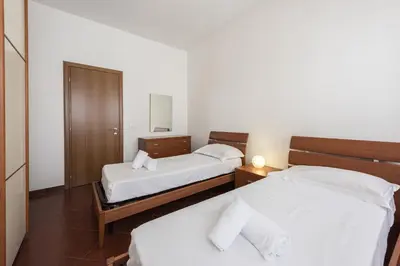 Letto o letti in una camera di San Frediano Lidia's home