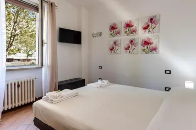 Letto o letti in una camera di Apartment for 2 Florence Redi