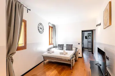 Letto o letti in una camera di Grande Apt 10 ospiti, Wi-Fi, Centro, Promo Inverno