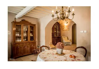 Letto o letti in una camera di Sustainable Farmhouse In The Tuscan Countryside