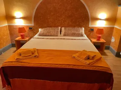 Letto o letti in una camera di Impruneta, Italy apartment with a view of the countryside