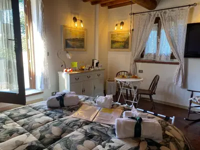 Letto o letti in una camera di La camera nel verde
