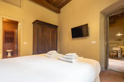 Letto o letti in una camera di Medieval Tower Apartment
