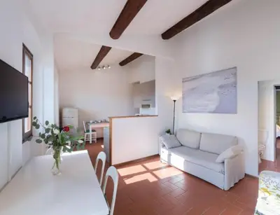 TV o dispositivi per l'intrattenimento presso Via dei Pilastri, 50 - Florence Rooftop Apt with 2 Terraces & Duomo View