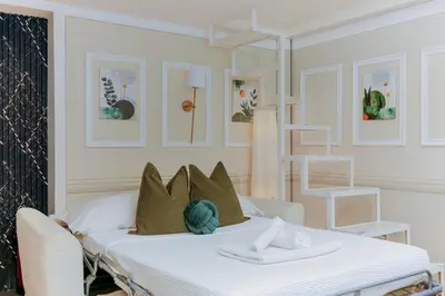 Letto o letti in una camera di Olive Garden Loft Relax among Olive Trees and Gazebos