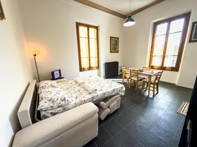 Area soggiorno di Viale Volta Authentic Apartment