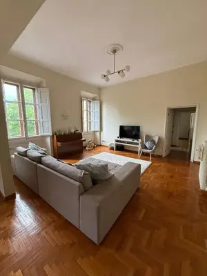 Area soggiorno di Stylish 3-Bedroom Apartment in Prestigious Florence