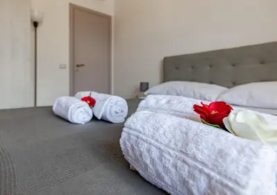 Letto o letti in una camera di brd 41 13- Ponte Vecchio Elegant Central Attic