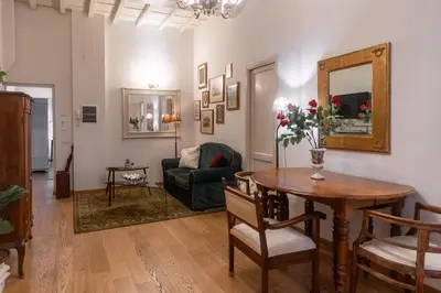 Area soggiorno di Amorino Vintage & Modern Retreat Central Florence