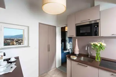 Cucina o angolo cottura di Il Miraggio Home Tower QK Costa 58 Rooftop