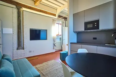 TV o dispositivi per l'intrattenimento presso Appartamento di charme con terrazza