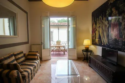 Area soggiorno di San Giuseppe Elegant Loft Heart of Florence QK