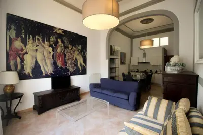 Area soggiorno di San Giuseppe Elegant Loft Heart of Florence QK