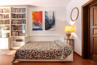 Letto o letti in una camera di Il Ferrone Apartment With Garden - Greve In Chianti