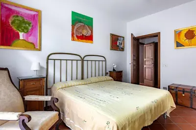 Letto o letti in una camera di Il Ferrone Apartment With Garden - Greve In Chianti