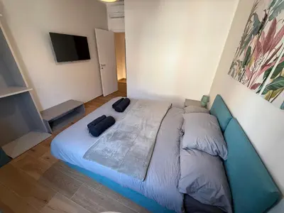 Letto o letti in una camera di Villa Strozzi Appartamento Moderno