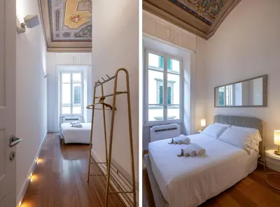 Letto o letti in una camera di The White House - Home of the Frescoes