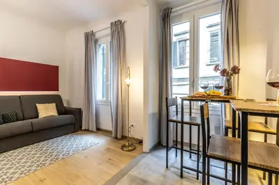 Area soggiorno di Wine Apartments Florence Biancone