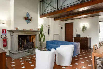 Area soggiorno di Florence Slow-Life Flat in Oltrarno