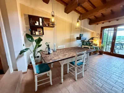 TV o dispositivi per l'intrattenimento presso Residence with Pool in the Tuscan Hills
