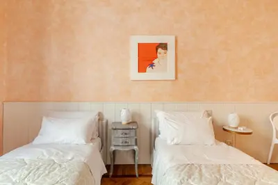 Letto o letti in una camera di Art Apartment Oltrarno