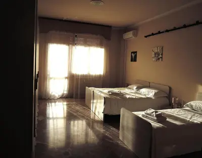 Letto o letti in una camera di spacious and very bright apartment with view