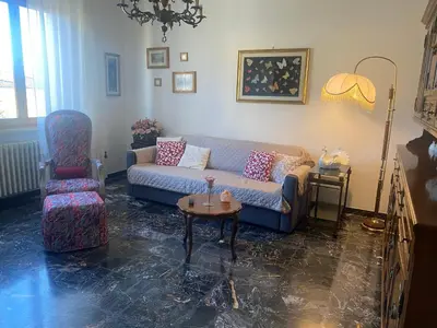 Area soggiorno di Appartamento Da I' Nini nel Chianti