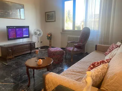 Area soggiorno di Appartamento Da I' Nini nel Chianti